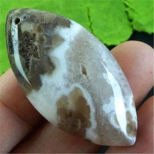 EX34454 44x22x7mm Natural Crystal White/green Ocean Jasper Marquise Pendant 