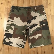 BAPE Woodland Camo Cargo Shorts a bathing ape NIGO Size L