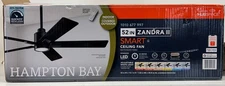 Hampton Bay Zandra II 52 in. Changing LED Matte Black Ceiling Fan New