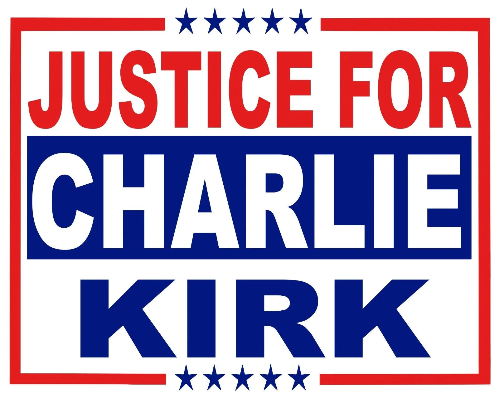 Justice for Charlie Kirk Yard Sign, Peaceful Protest Yard Sign