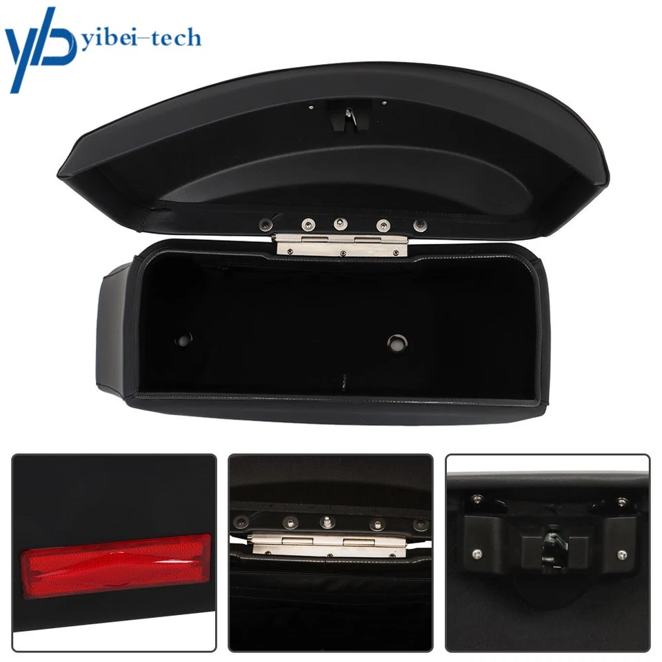 Hard Bags Saddlebags & Heavy Duty Mounting Kit For Yamaha Kawasaki Honda Classic Foto 4 de 4