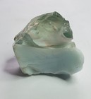 Lot of 2 Art Glass Cullet Slag Glass Blue and Milk Glass Swirl Transparent Green — photo 8