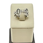 Vintage Sterling Silver 925 Anchor Chain Link Style Ring Size 6