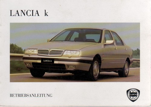 LANCIA KAPPA k Betriebsanleitung 1995 Bedienungsanleitung 838 Handbuch BA - 第 1/1 張圖片