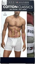 Tommy Hilfiger Men's Cotton Classic 3-Pack Boxer Briefs Size L