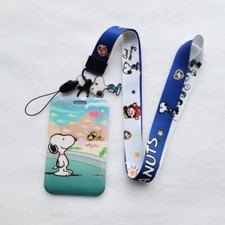 New Snoopy Dog and Woodstock Charlie Brown Love Lanyard ID Keychain ID Holder