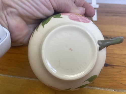 4 Unmarked Franciscan Wild Desert Rose China Cups Hand Painted USA MCM - Picture 3 of 10