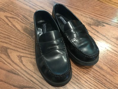 sperry black penny loafers