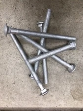1/2” Galvanized Carriage Bolts With Nuts and Washers - Multiple Lengths