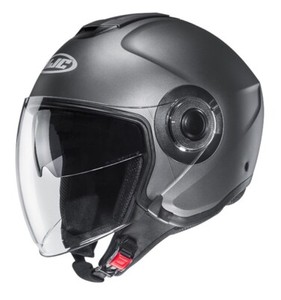Helmet motorcycle scooter jet hjc i40 matte titanium size l | eBay