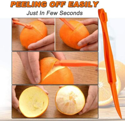 YUEMING 2 Pcs Orange Peeler Fruit Peeler Creative Peeler Lemon Citrus Fruit(Random Color