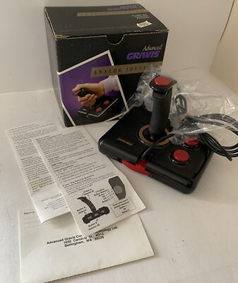 Vintage Advanced Gravis Analog Joystick In Box IBM PC Computer 15 Pin