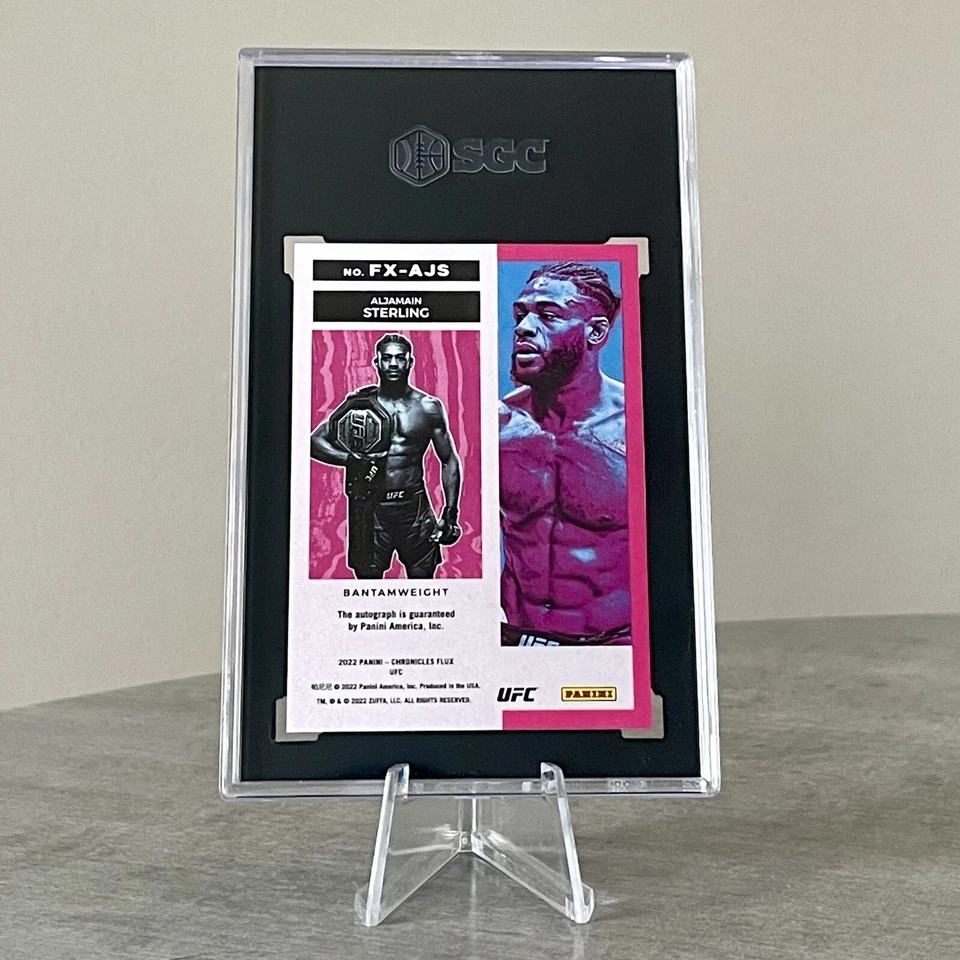 Aljamain Sterling Auto - 2022 Chronicles Flux — SGC 10 + Auto Grade 10 - Image 2 of 2