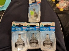 Dr. Brown's Standard Silicone Bottle Nipple Level 1 x 2 + Level 4 x 6