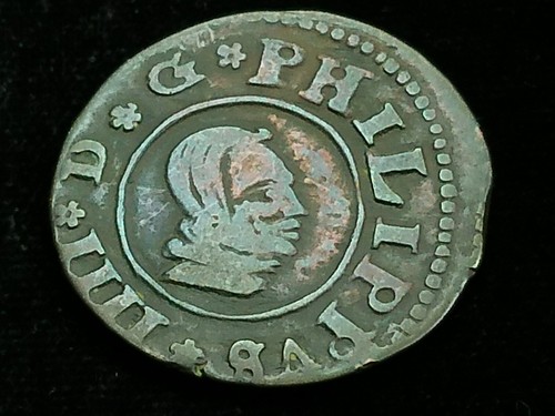 1663 R Philip IV Bust Spanish 16 Maravedis - Seville