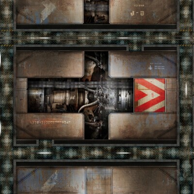 Playmats.eu - Shuttle Engine rubber Play Mat - 36x36 inches