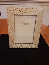 Natalini Italy  WOOD modern GOLD TOUCH photo FRAME  4"×6"