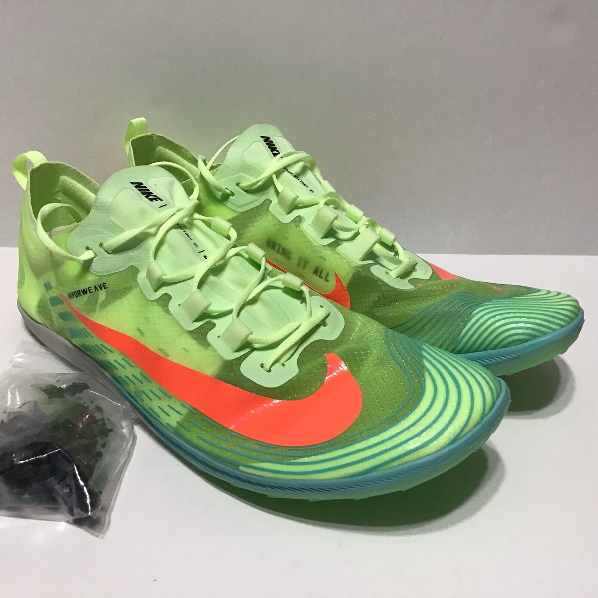 Nike Zoom Victory 5 XC Barely Volt Orange Track Spike Shoes 