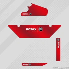 RED CHROME EUROPEAN STYLE DD2 ROTAX RADIATOR STICKER KIT - KARTING