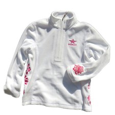 Bogner Kids Fleecepullover Pullover Troyer weiß Swarovski  104 110 116 122 164 