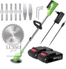 Decespugliatore Elettrico Doppia Batteria 48v Tagliaerba ESTERNO Giardino 12000