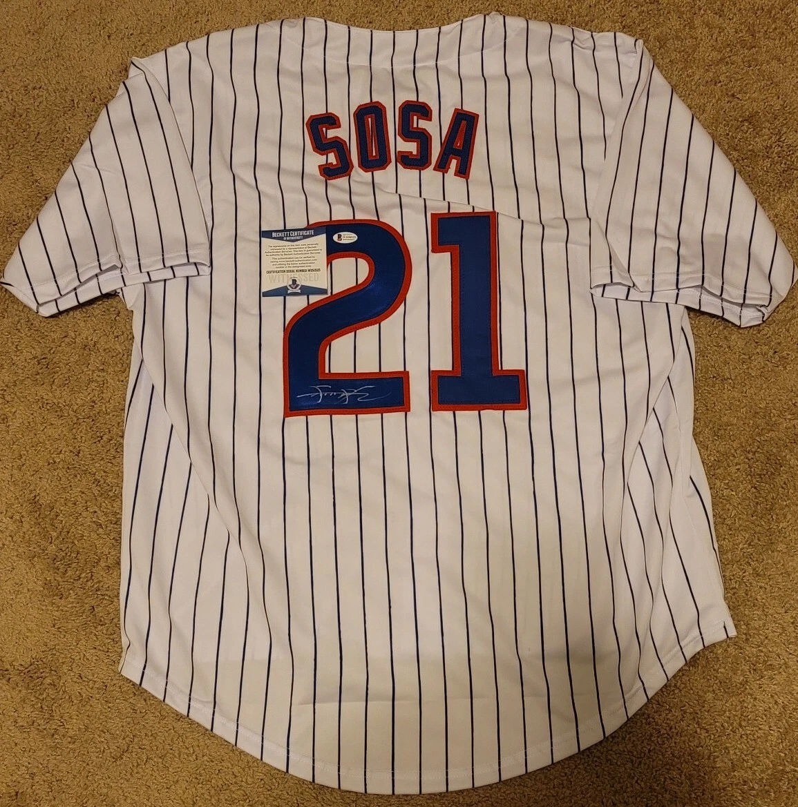 sammy sosa signed jersey