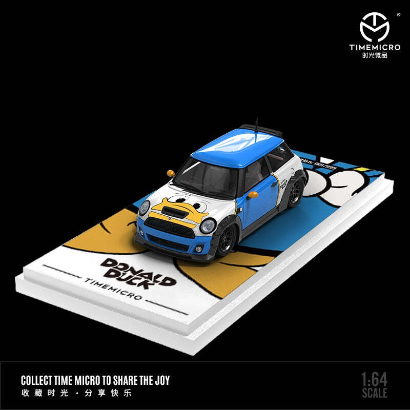 1:64 Scale BMW Mini Cooper Donald Duck Edition by Time Micro TM643625