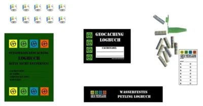 CACHEEQUIP 50 cuadernos de registro tiras de registro geocaching Nano Micro Petling latas de película GEocach