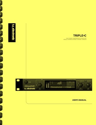 T.C. Electronics Triple-C Multiband Compressor OWNER USER'S MANUAL