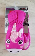 Image of NEVICA UNICORN MITTS girls age 2 - 3 pink ANIMAL gloves SKIING infant WINTER