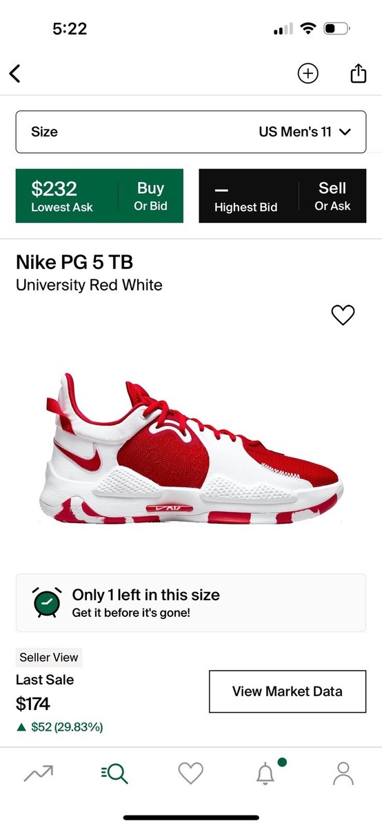 Size 11 - Nike PG 5 TB University Red 2021 | eBay