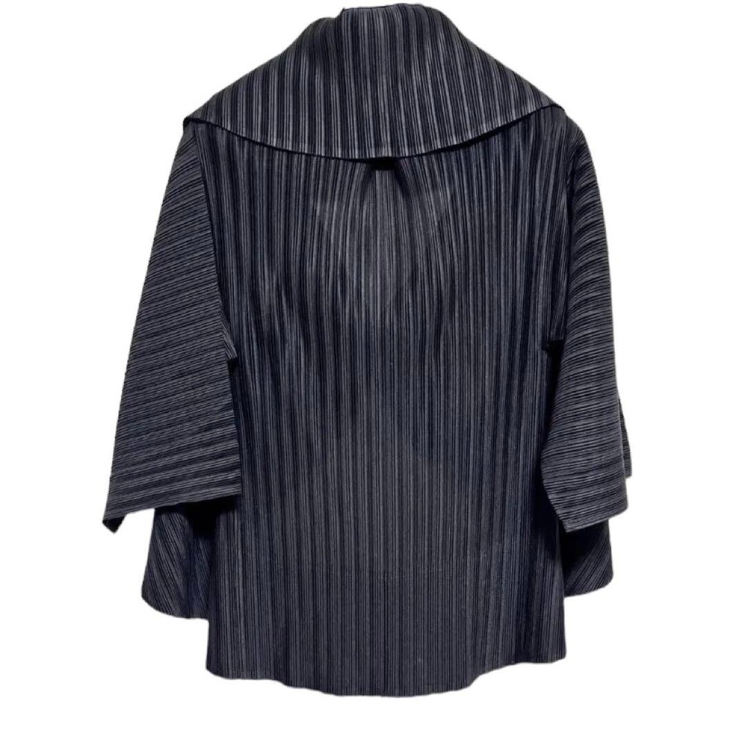 PLEATS PLEASE ISSEY MIYAKE Cardigan Blouse Black Pleated Japan | eBay