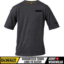 Dewalt Typhoon Mens Charcoal Grey T-Shirt Workwear Work Top Crew Neck Logo Chest