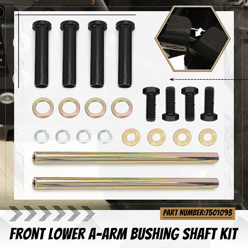 Front Lower A-ARM Bushing Shaft Kit for Polaris Sportsman 400 500 570 600 700 - Image 4 of 4