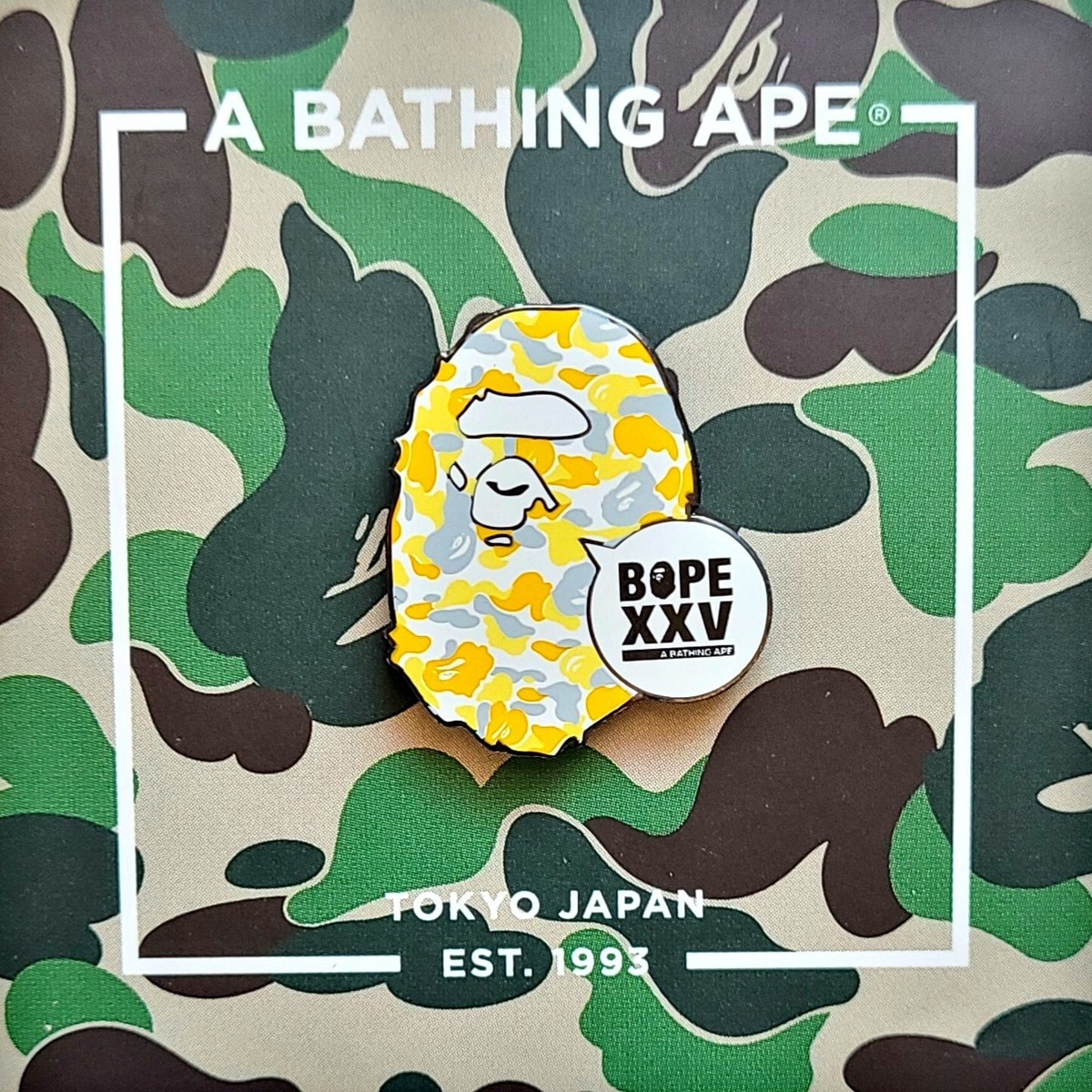 ⚡RARE⚡ PINTRILL x A BATHING APE Ape Head Bape Pin *BRAND