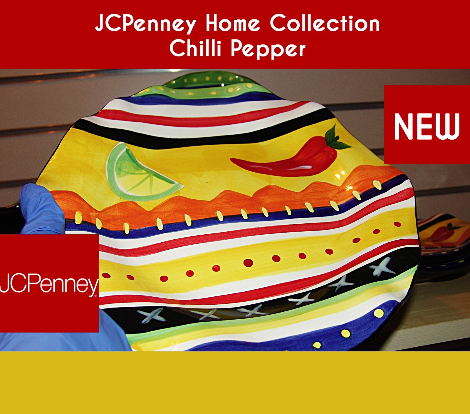 Chilli Pepper JCPenney Home Collection Mexican Hot Pepper Dinner Plate