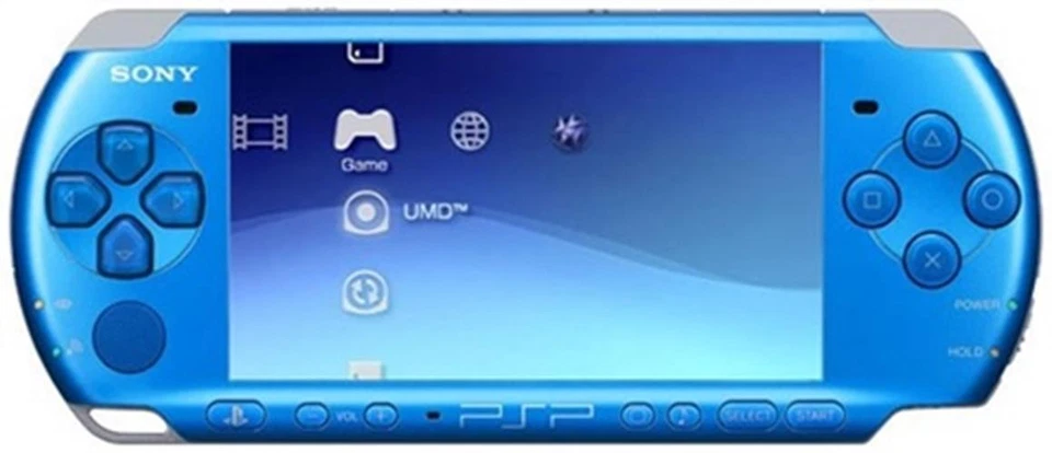 Sony PlayStation Portable PSP 3000 Video Game Console Vibrant Blue + GAMES