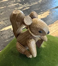 VINTAGE 1957 COPYRIGHT ZOO LINE MATCH BOX WOOD Squirrel Los Angeles/Japan