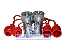 Quick Coupler | Agricultural | 1/2" NPT | W/Cap and Plug | ISO 5675 Series | 2PK