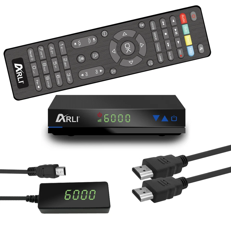 ARLI HD Sat Receiver AH1 digital Satelliten mini extern Display DVB-S2 HDMI HDTV - Bild 1 von 4
