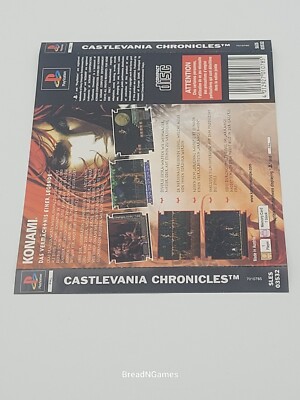 Castlevania Chronicles Backcover Ps1 Rückcover kein Spiel -Sehr Gut-