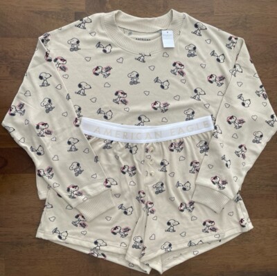 American Eagle Snoopy Pajamas Valentine's Day