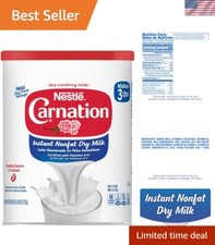 Stay-Fresh Instant Nonfat Dry Milk - 6 Bags with Essential Calcium Vitamins