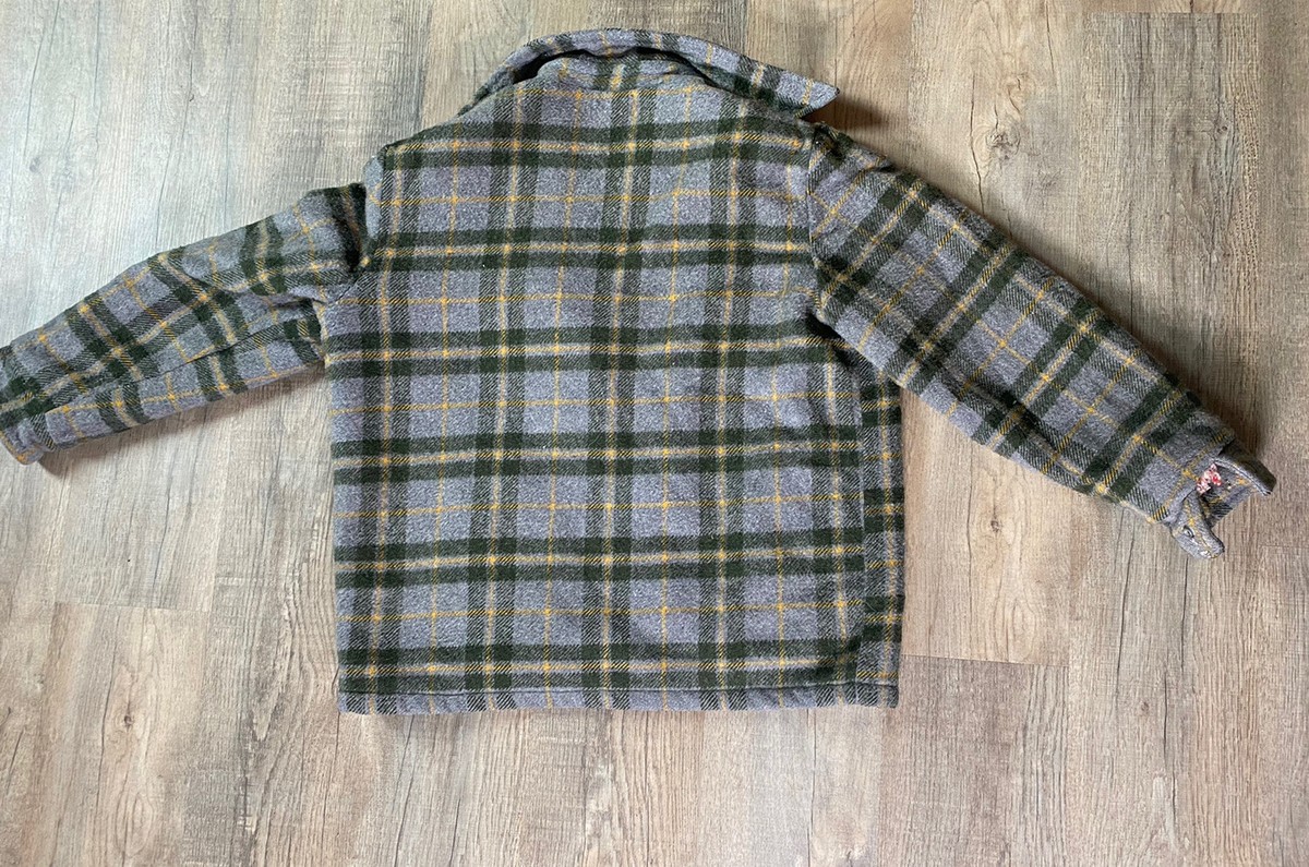 Rare Vintage SALMAR Mens Size XL Wool Blend Coat Jacket Plaid Made 