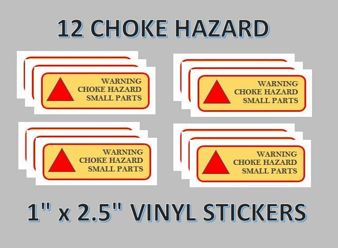 12 Choke Hazard Stickers Labels vending vendstar x | eBay
