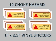 12  Choke Hazard Stickers Labels vending vendstar   x