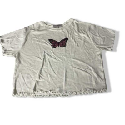 Vintage Pacific Republic Pull&Bear Damen Crop-Top weiß in S/M|L17W16|SKU5432