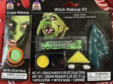 Witch Makeup Kit with Accessories Nose Witch Nose Extra Green Cream Halloween