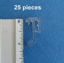 25 pcs 1 Inch Single Slat Clear Valance Retainer Clips 1" for Wood or Mini Blind