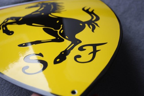Ferrari Wappen Scuderia emaille Schild Emailschild 37 x 50 cm - Bild 4 von 5